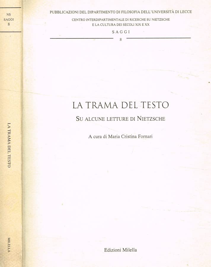 La trama del testo su alcune letture di Nietzsche book