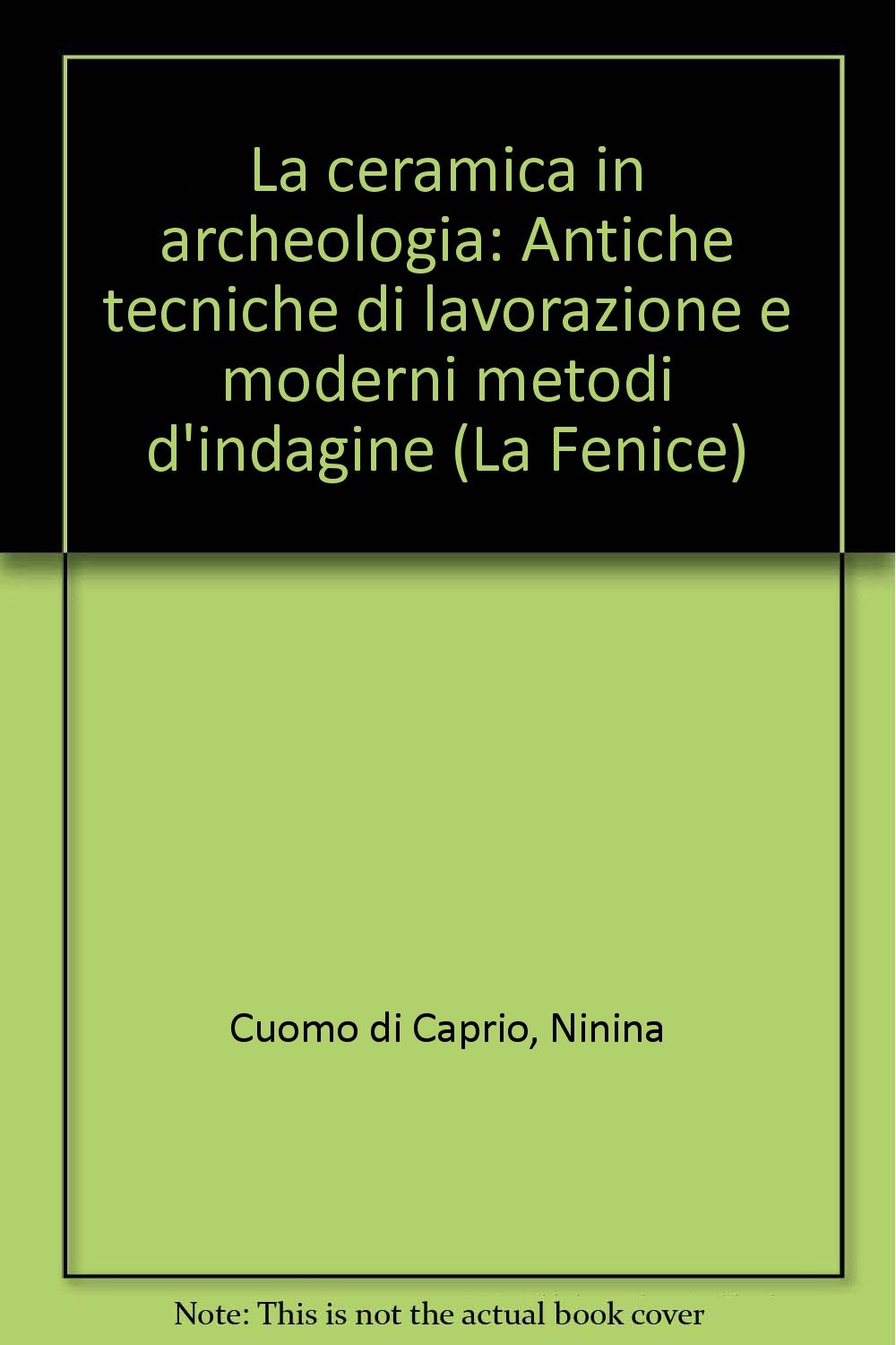La ceramica in archeologia. Antiche tecniche di lavorazione e moderni metodi di indagine (La fenice) Natural Sciences