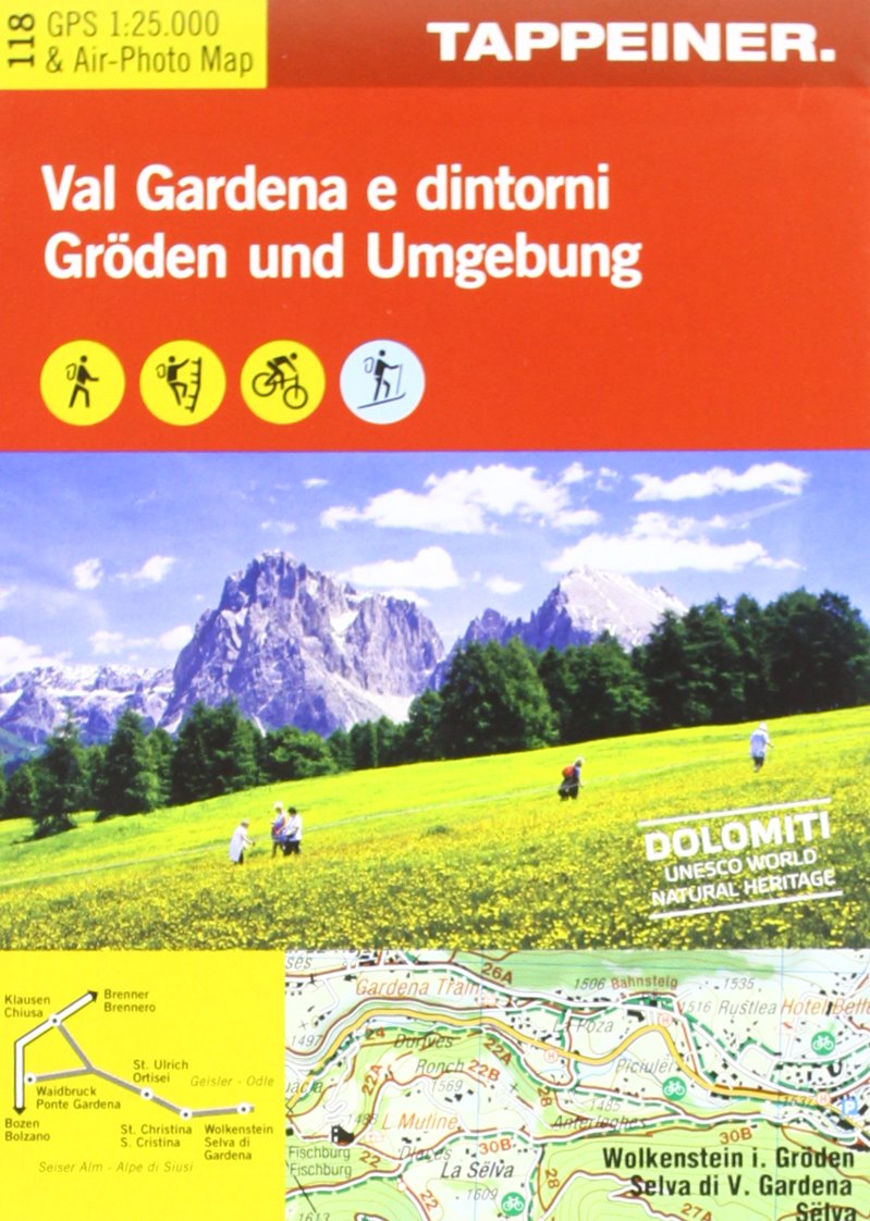 Wanderkarte Gröden und Umgebung 1 : 25.000 Leisure, Home & Garden