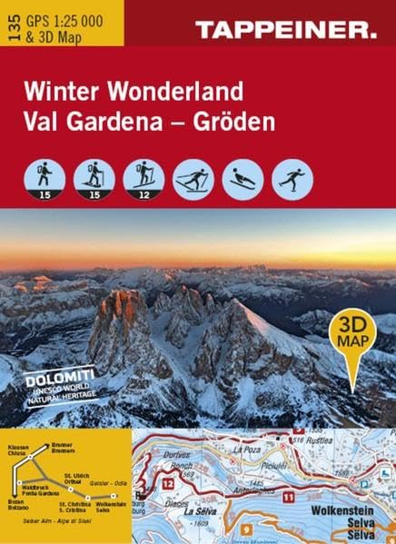 Winter Wonderland Gröden 1 : 25.000 Leisure, Home & Garden