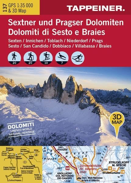 Winter Wonderland Sextner und Pragser Dolomiten 1 : 35.000 Leisure, Home & Garden
