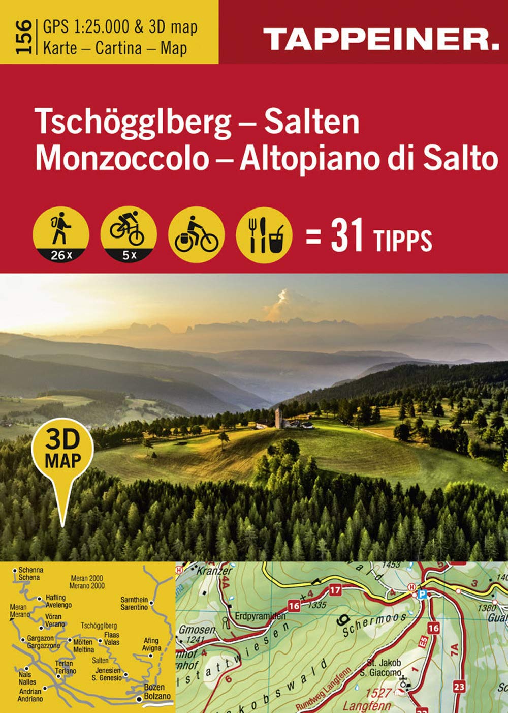 3D-Wanderkarte Tschöggelberg / Salten 1 : 25.000 Leisure, Home & Garden