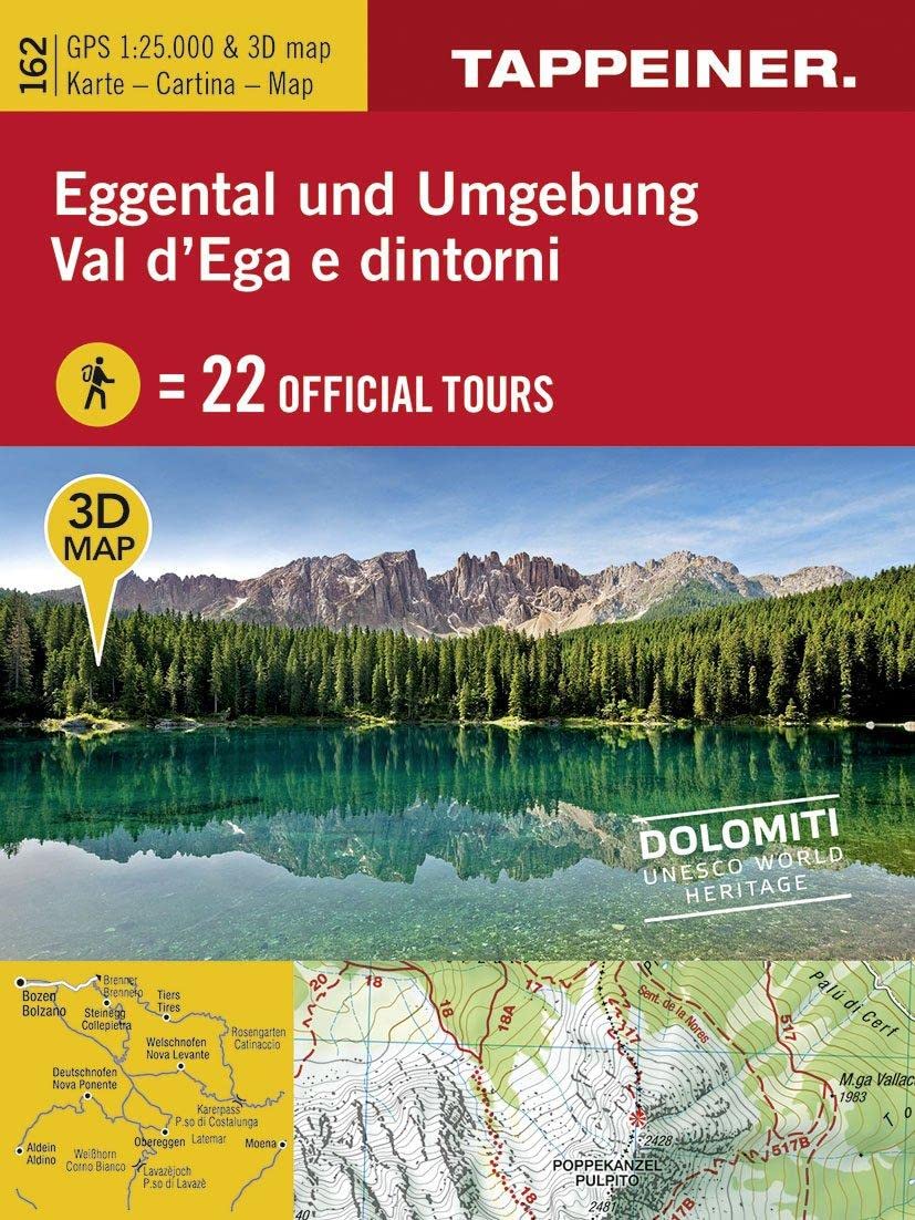 3D-Wanderkarte Eggental und Umgebung 1 : 25 000 Leisure, Home & Garden