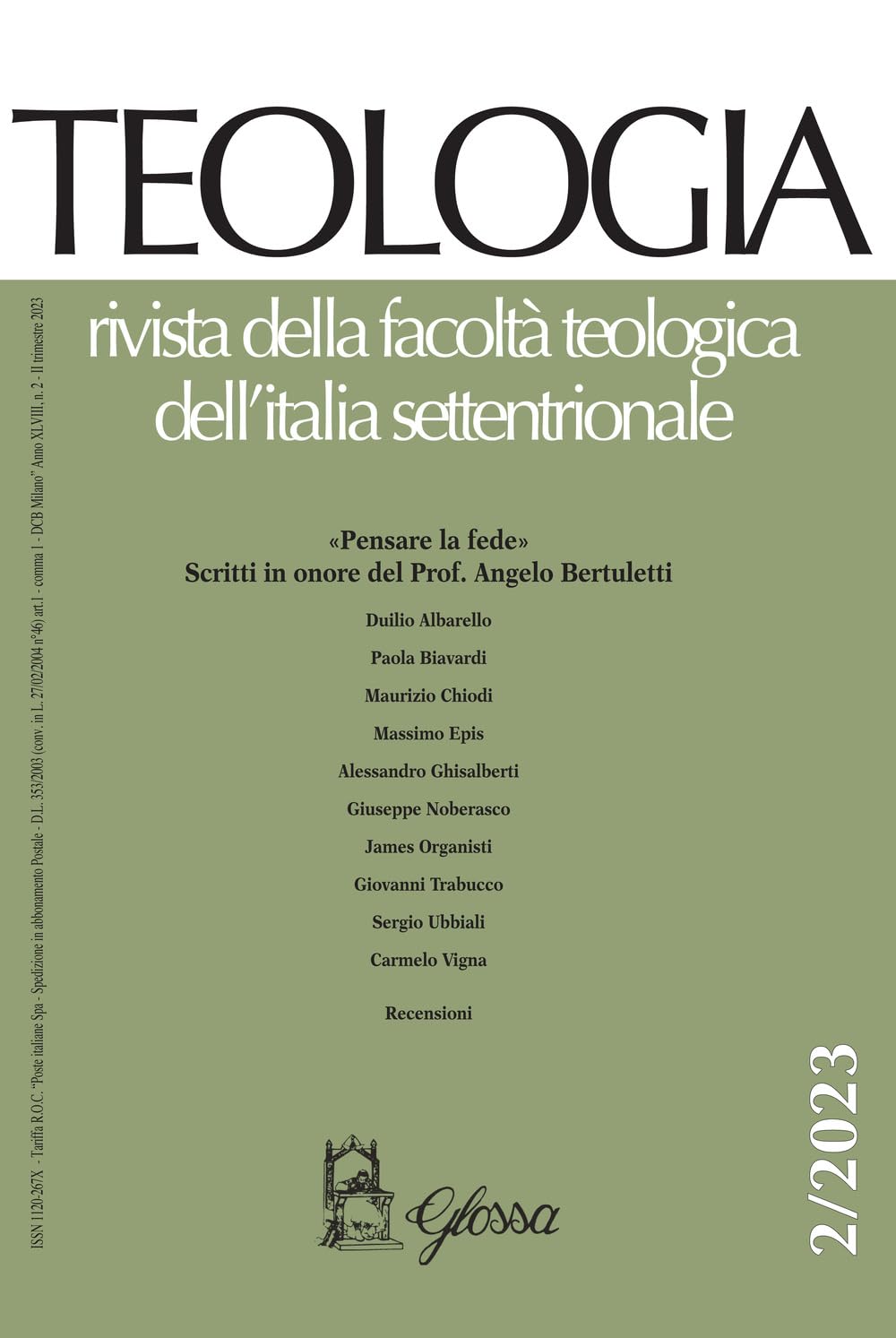 Teologia. Rivista della facoltà teologica dell'Italia settentrionale (2023) (Vol. 2) book