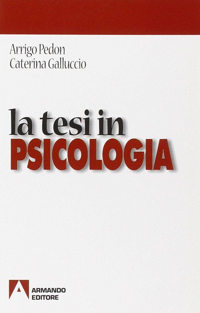 La tesi in psicologia book