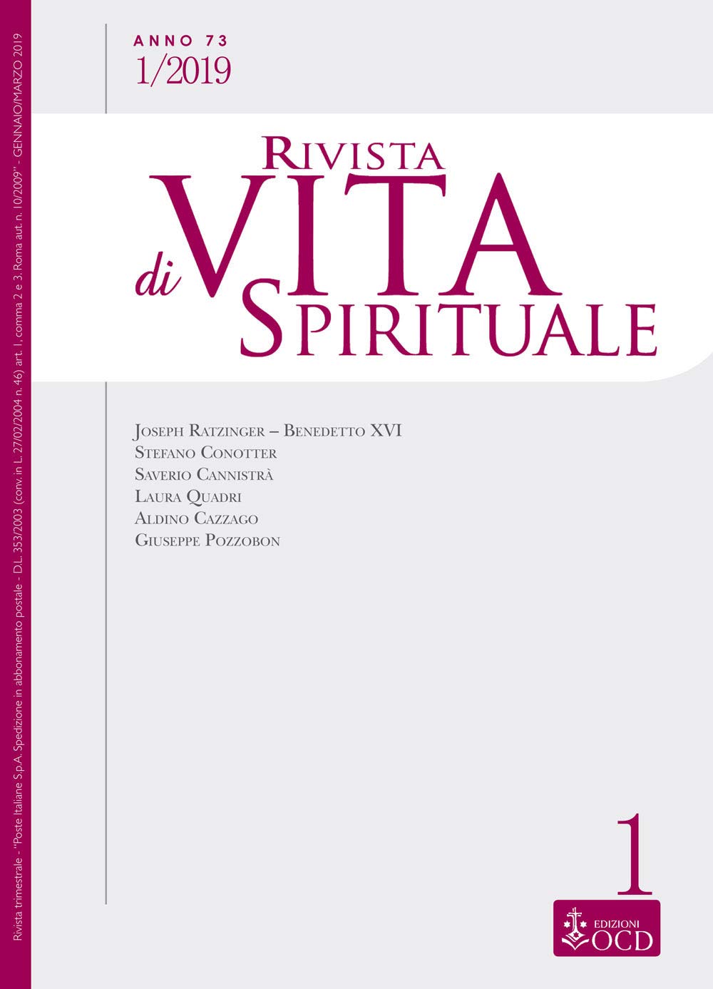 Rivista di vita spirituale (2019) (Vol. 1) book