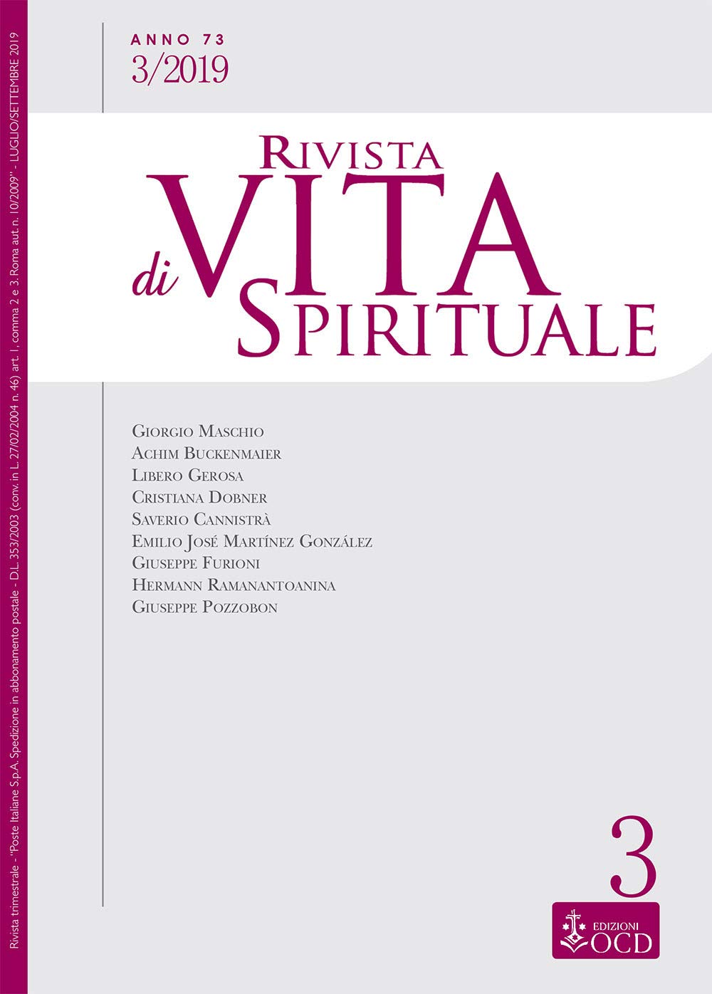 Rivista di vita spirituale (2019) (Vol. 3) Reference Books