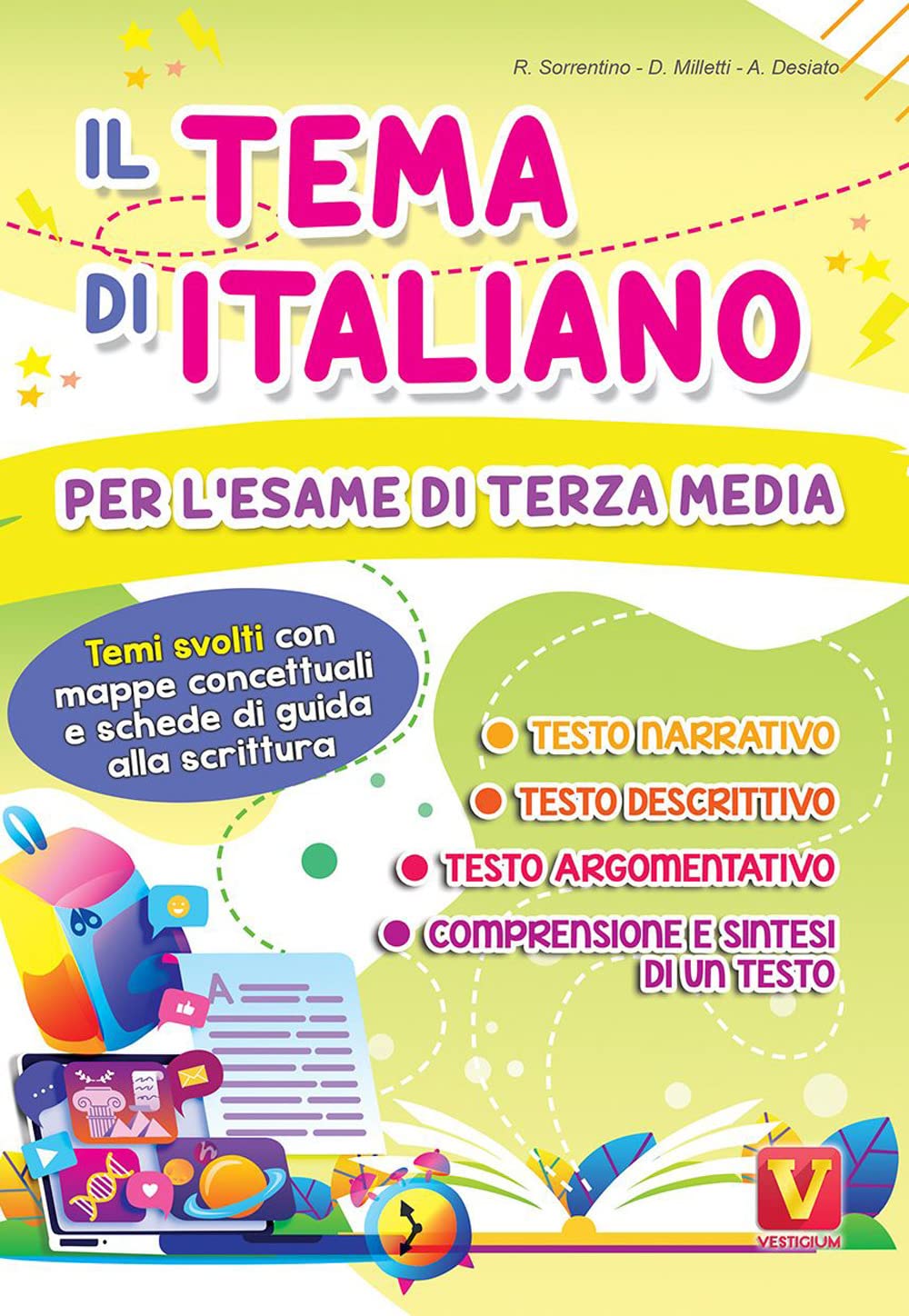 Il tema di italiano per l'esame di terza media. Temi svolti con mappe concettuali e schede di guida alla scrittura (I grandi libri) Professional & Reference Books