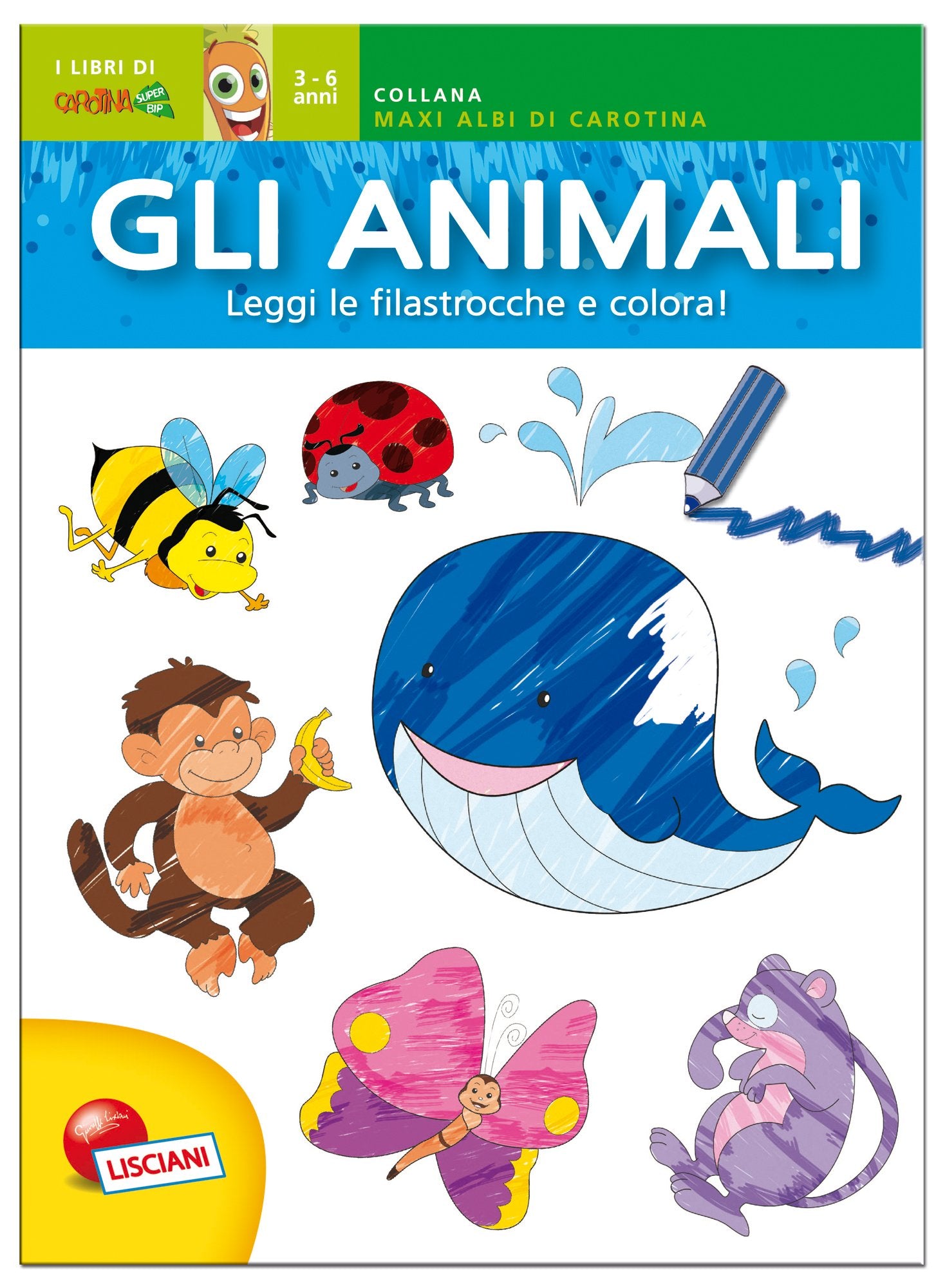 Gli animali. Maxi albo da colorare book