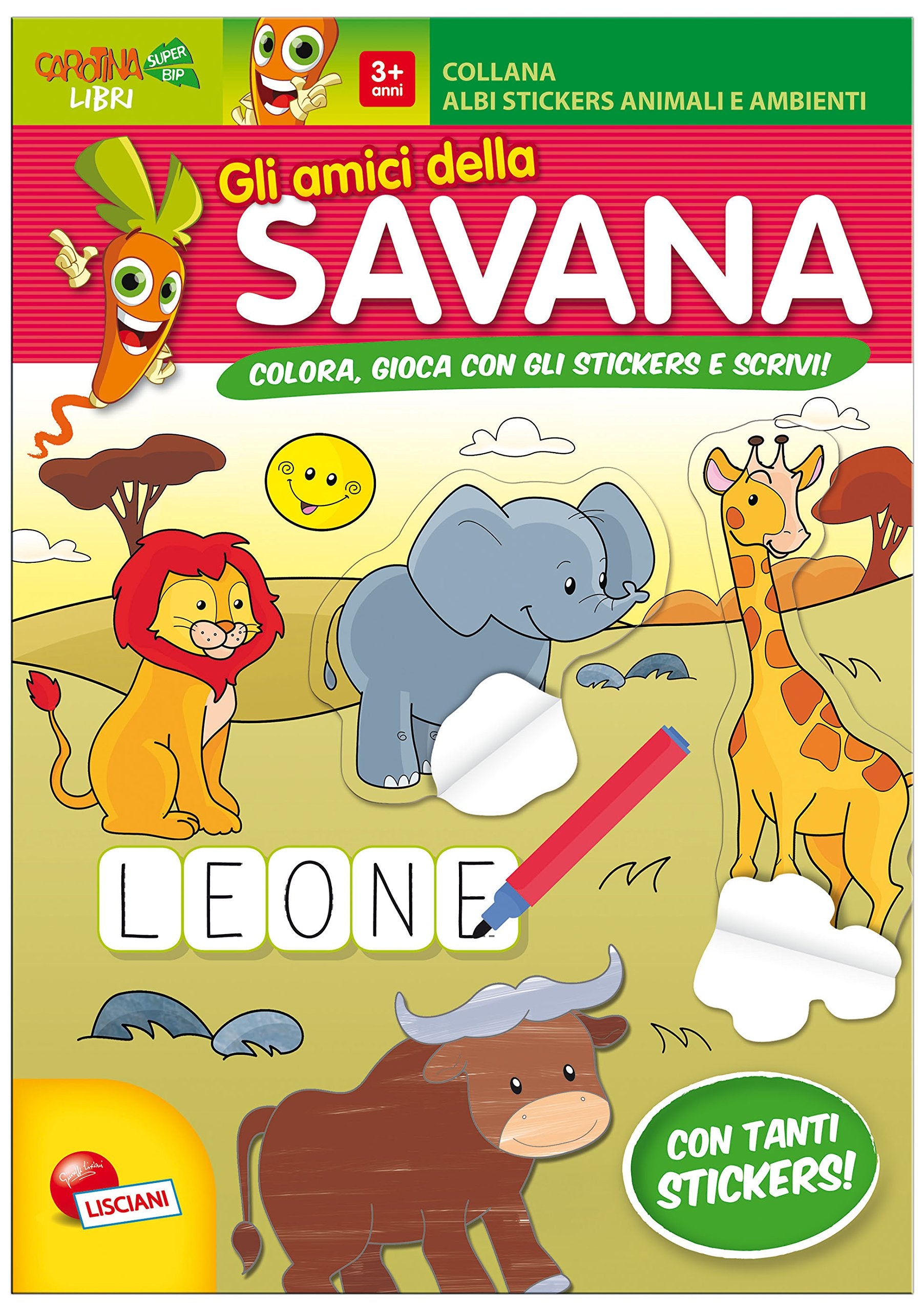Gli amici della savana. Con adesivi. Ediz. illustrata book