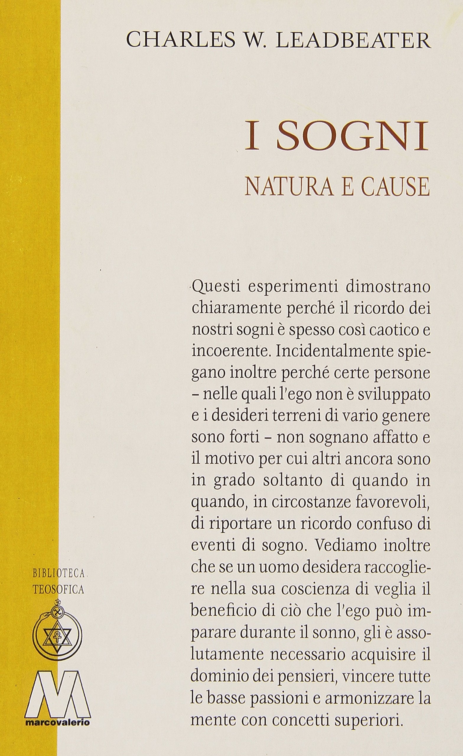 I sogni. Natura e cause Religion & Esotericism