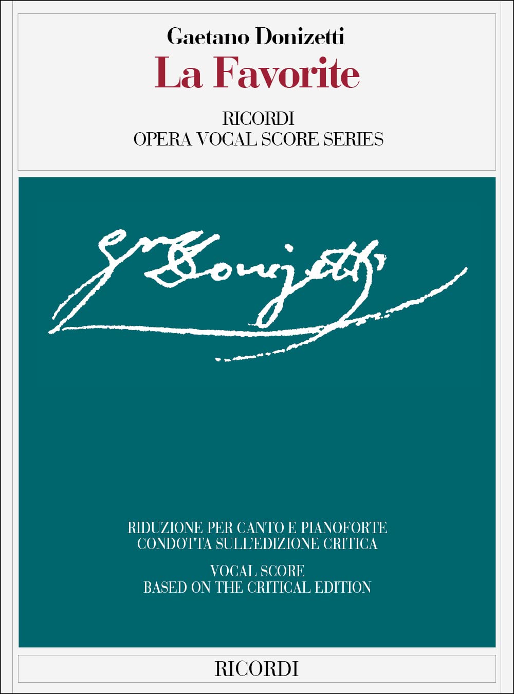 La Favorita Sheet Music