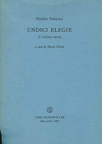 Undici elegie. L'ultima cena book