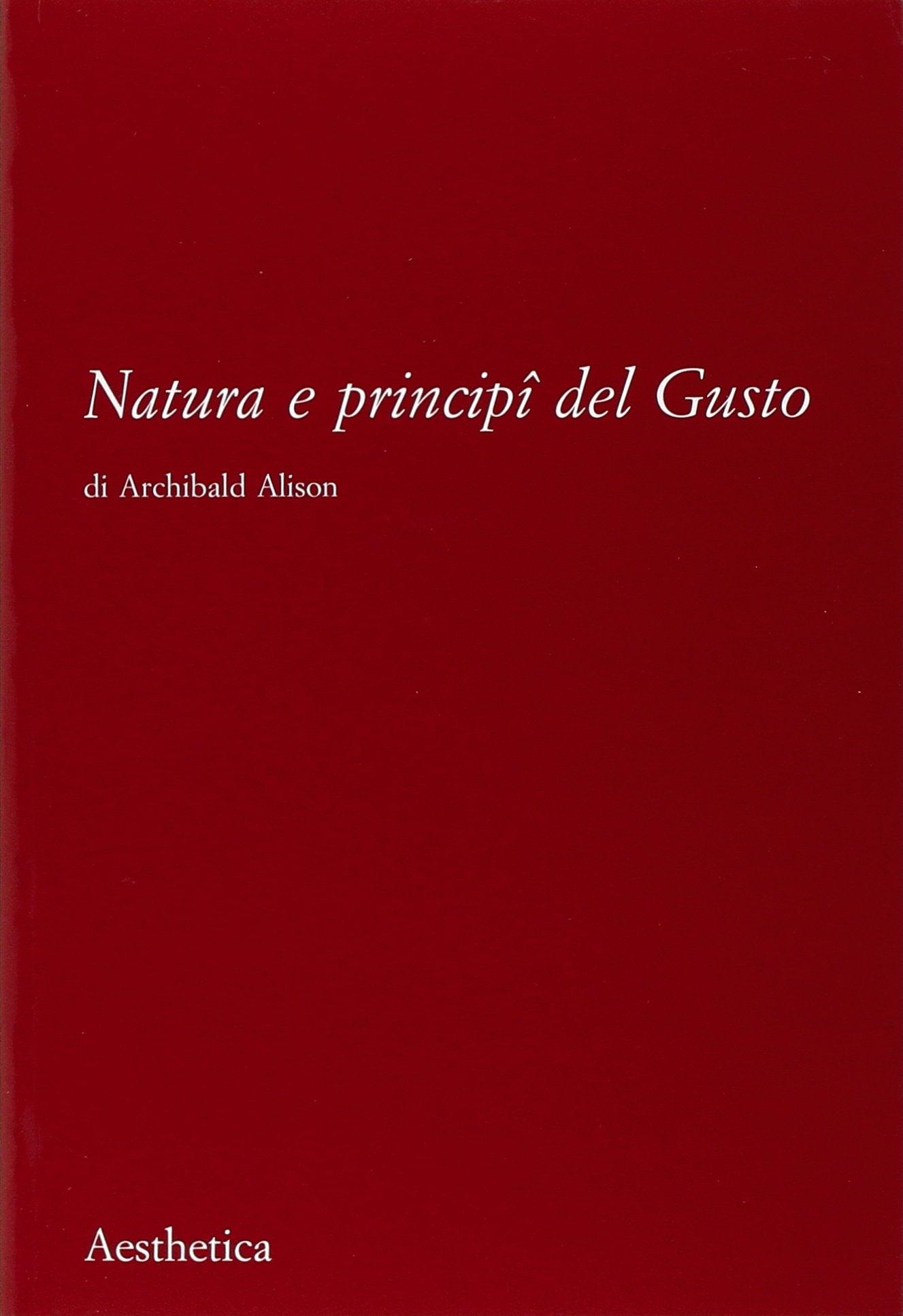 Natura e principi del gusto Philosophy