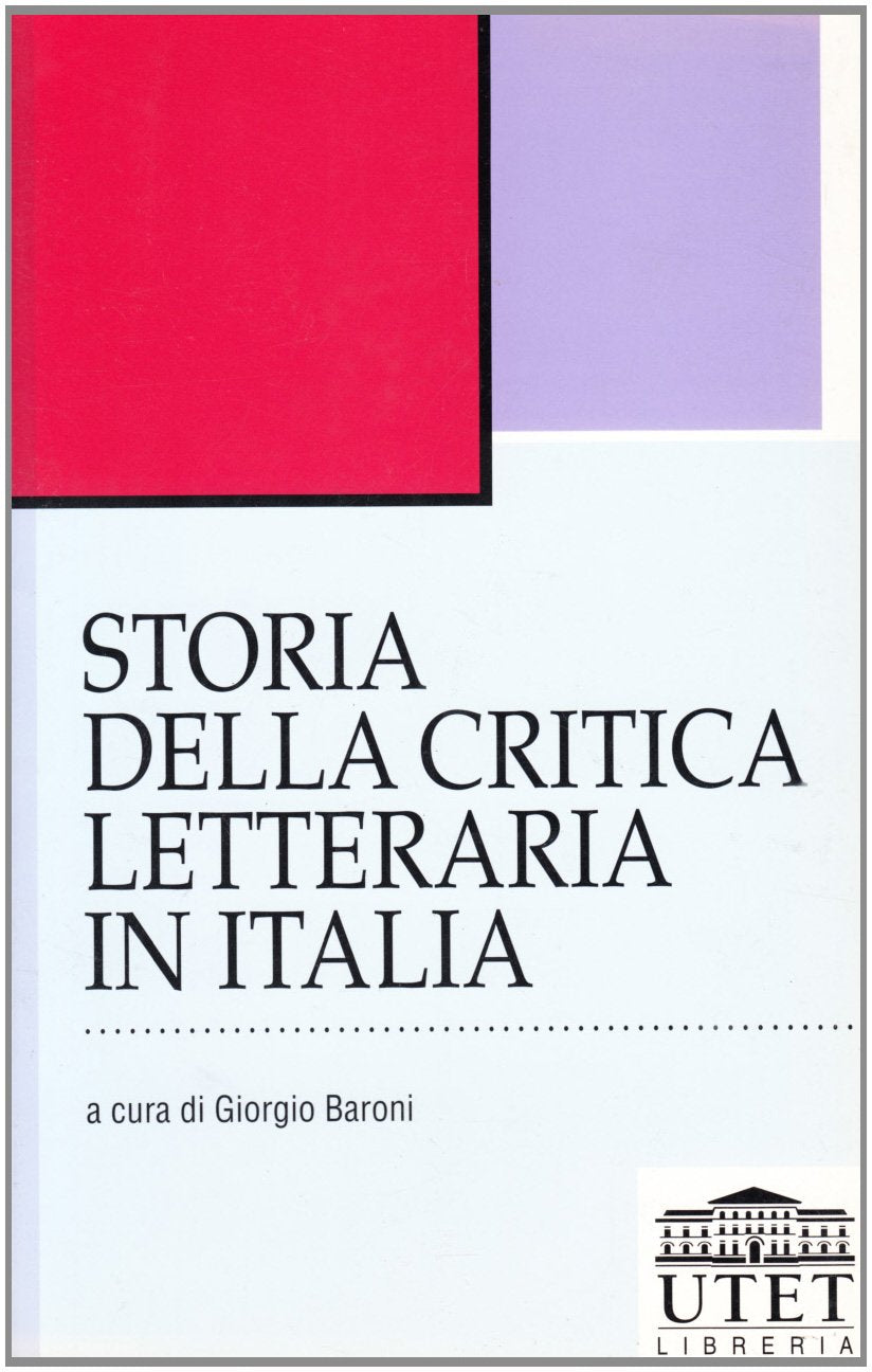 Storia della critica letteraria in Italia book