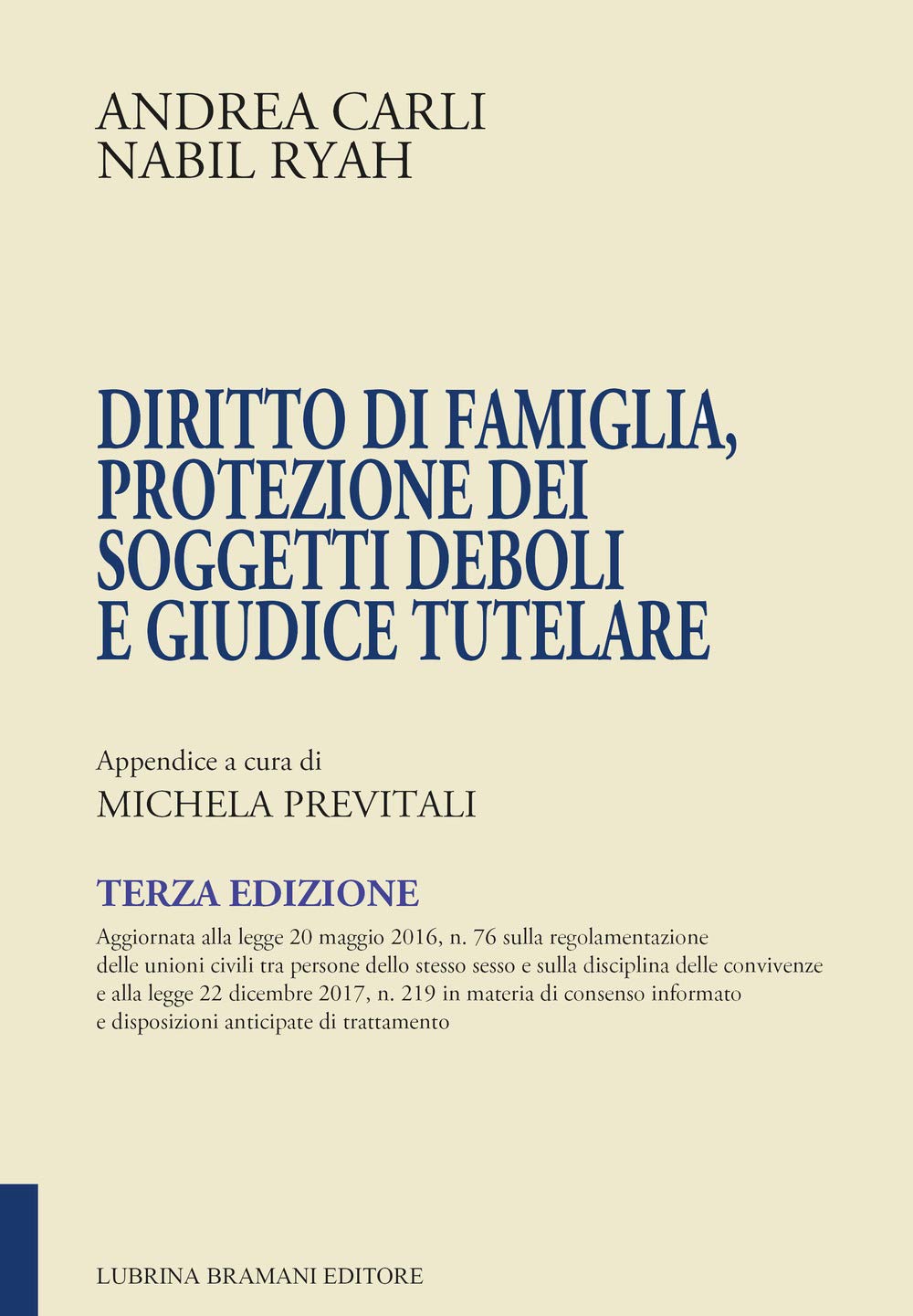 Diritto di famiglia, protezione dei soggetti deboli e giudice tutelare book