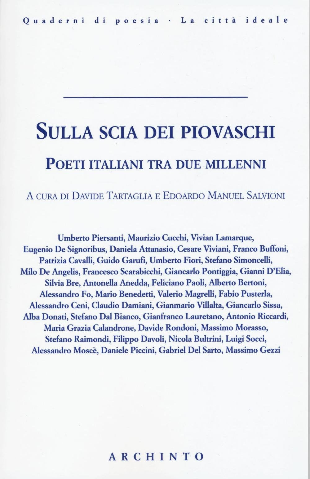 Sulla scia dei piovaschi. Poeti italiani tra due millenni book