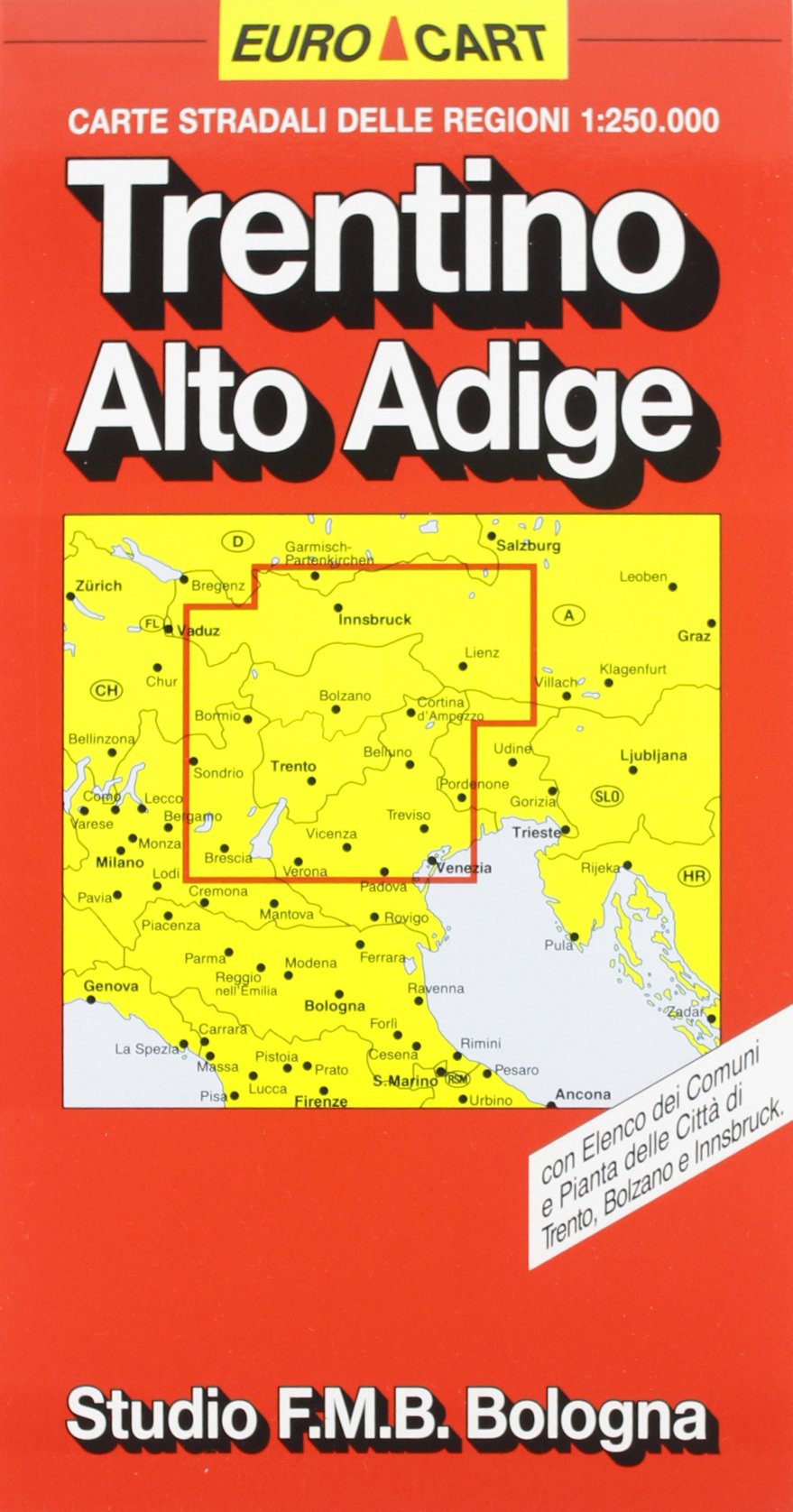 Trentino Alto Adige. Sudtirol 1:250.000 Leisure, Home & Garden