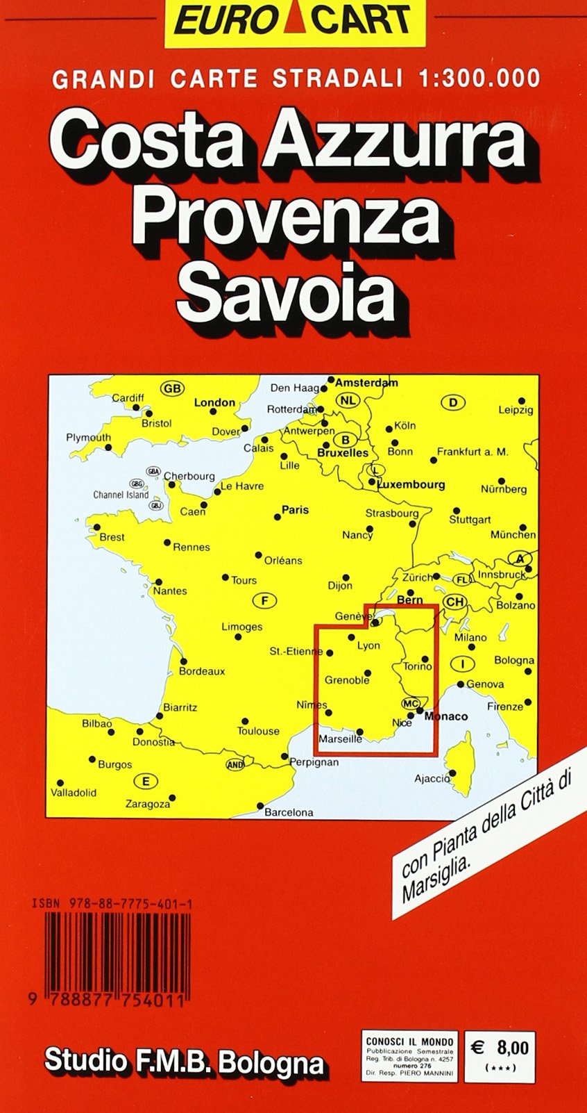 Costa Azzurra, Provenza, Savoia 1:300.000 book
