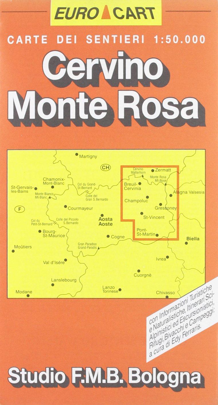 Cervino. Monte Rosa. Carta turistica 1:50.000 book