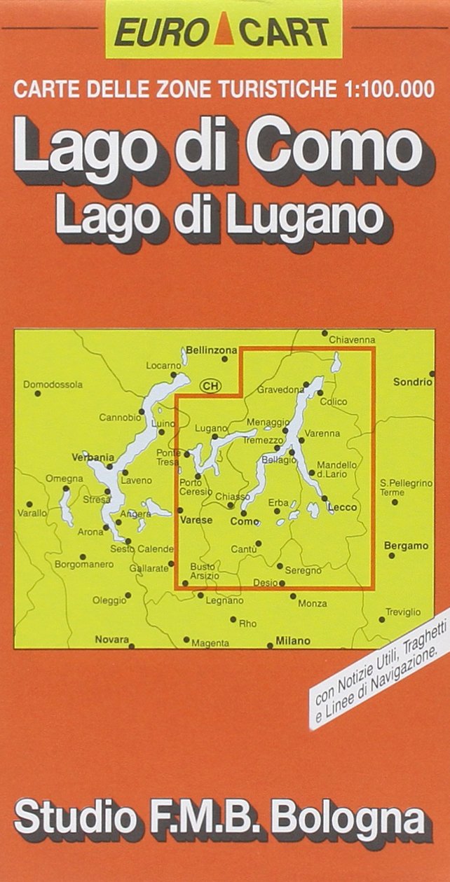 Lago di Como. Lago di Lugano 1:100.000 (Euro Cart) Leisure, Home & Garden