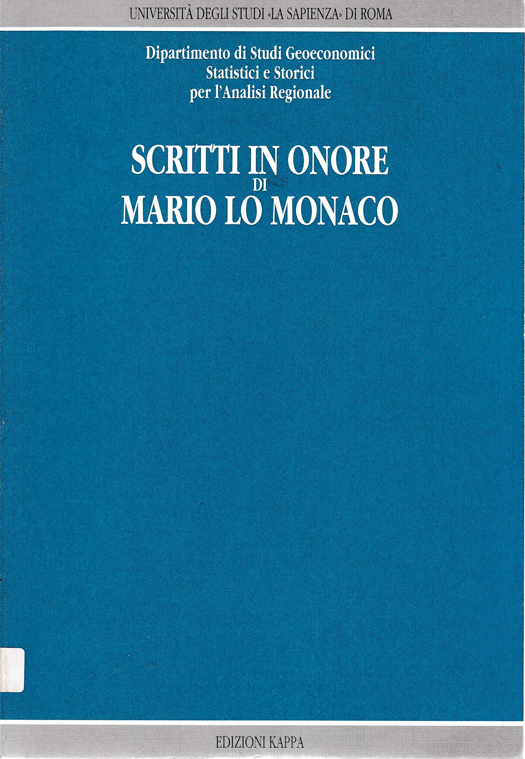 Scritti in onore di Mario Lo Monaco Books