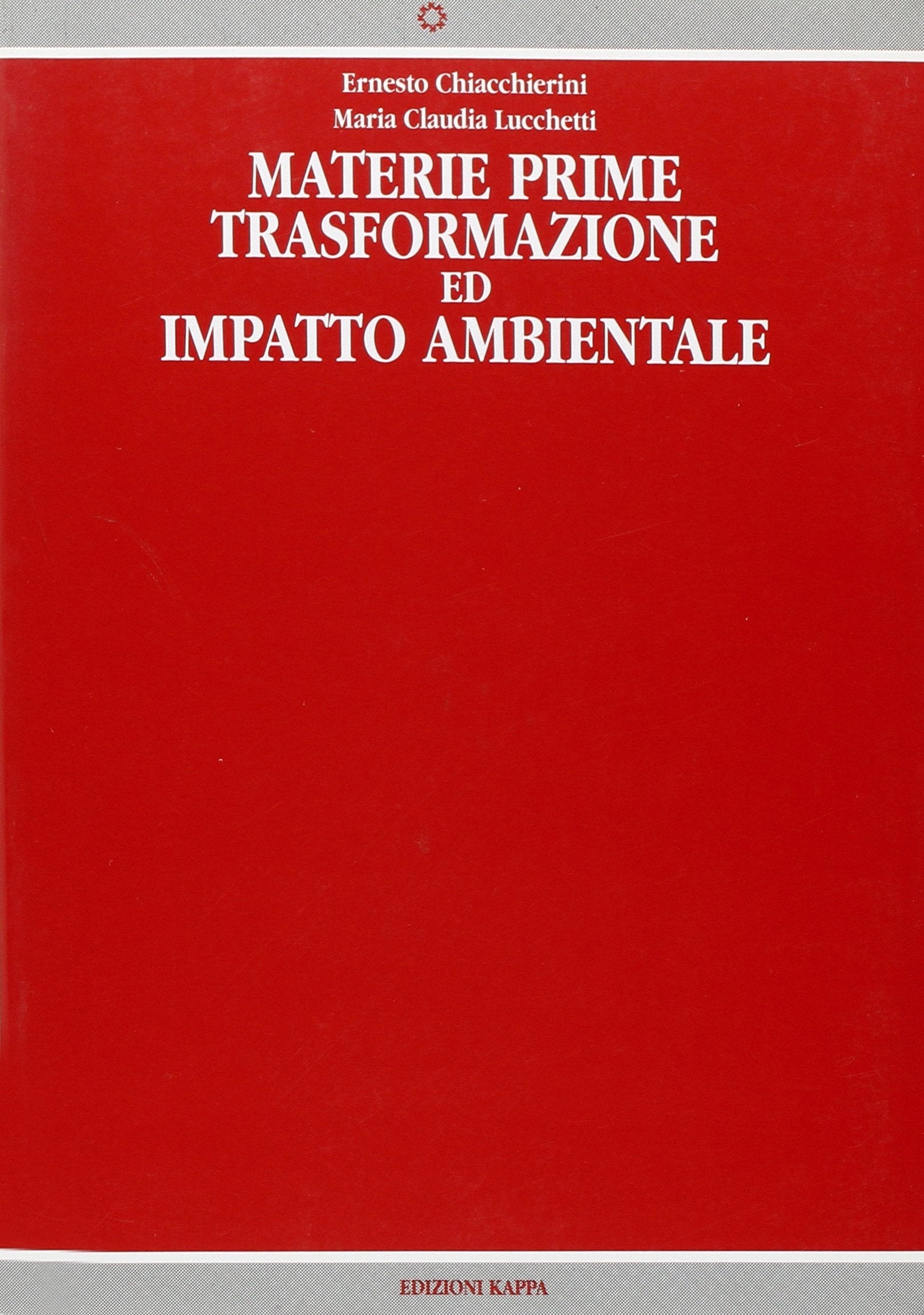 Materie prime. Trasformazione ed impatto ambientale book