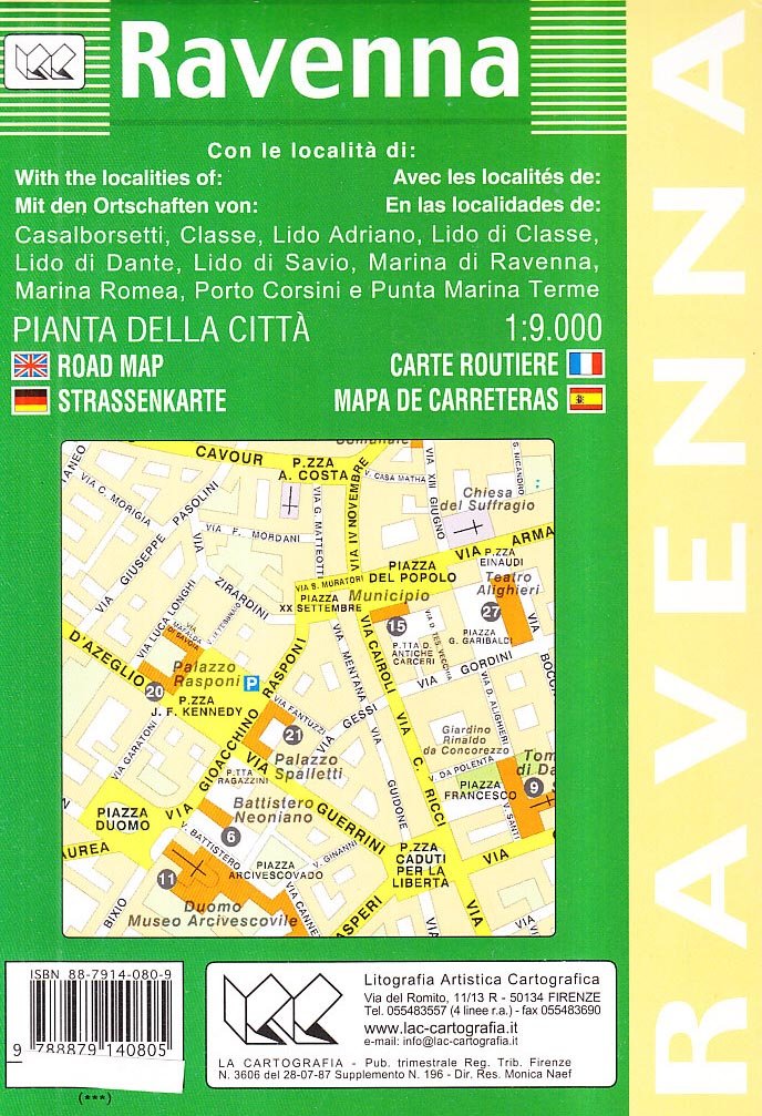 Ravenna City Plan: With Surrounding Marinas and Lidos (Carte stradali) Leisure, Home & Garden