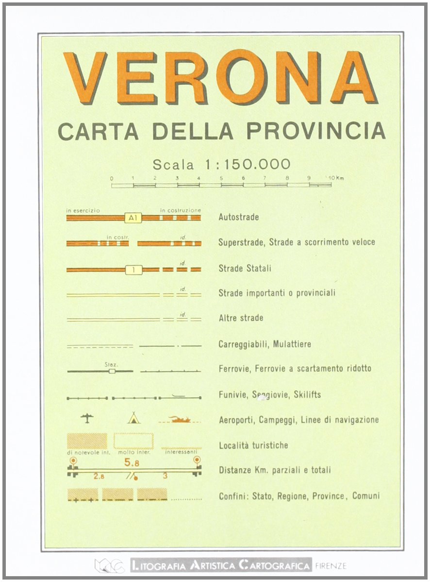 Verona Provincial Road Map (1:150, 000) book