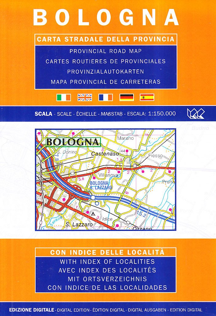 Bologna Provincial Road Map (1:150, 000) (Carte stradali) Leisure, Home & Garden