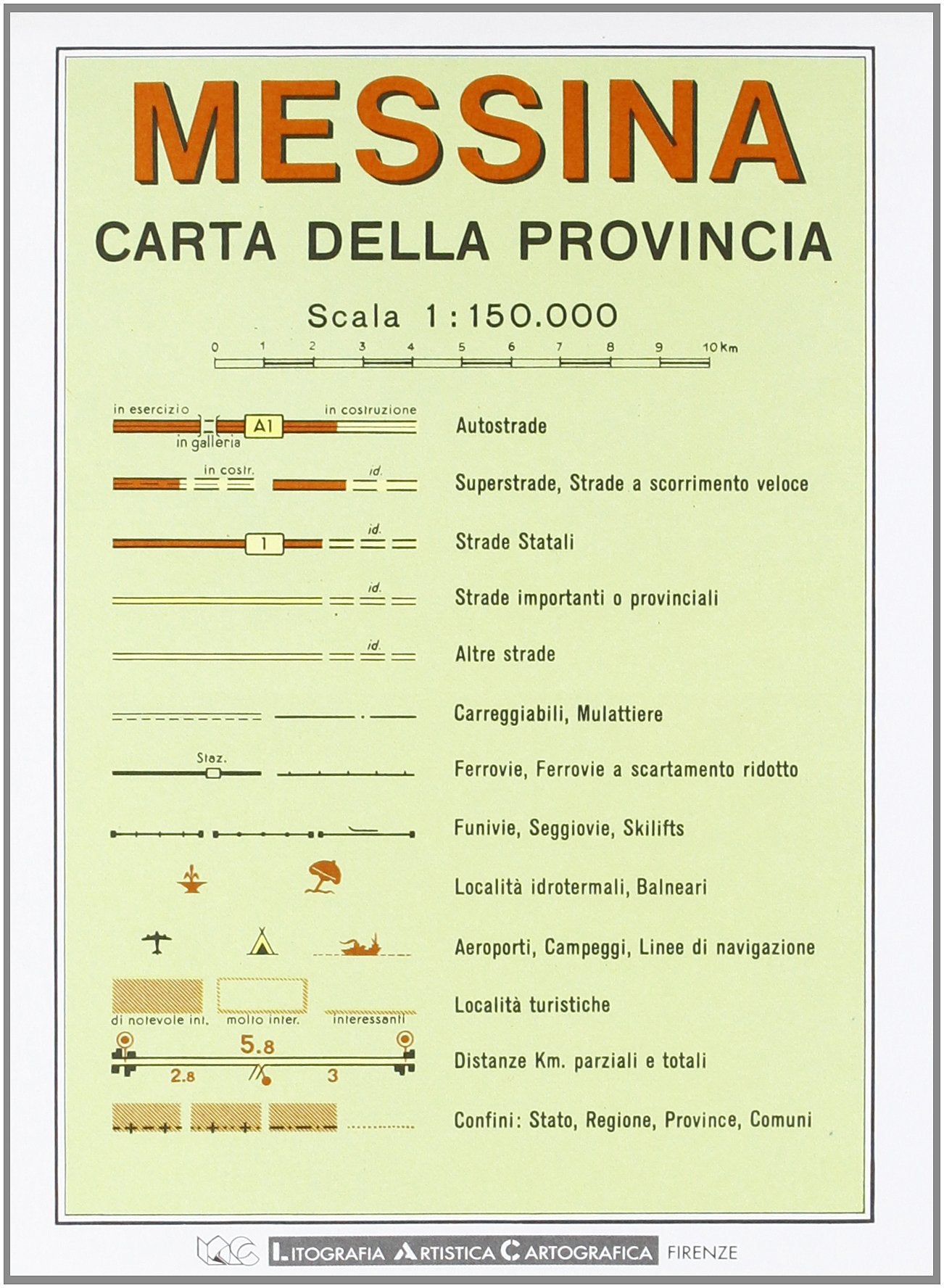 Messina Provincial Road Map (1:150, 000) (Carte stradali) Leisure, Home & Garden