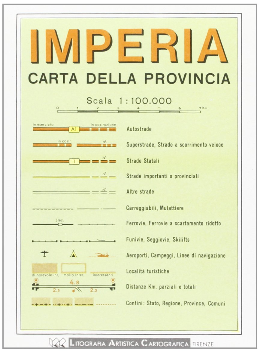 Imperia Provincial Road Map (1:100, 000) (Carte stradali) Leisure, Home & Garden