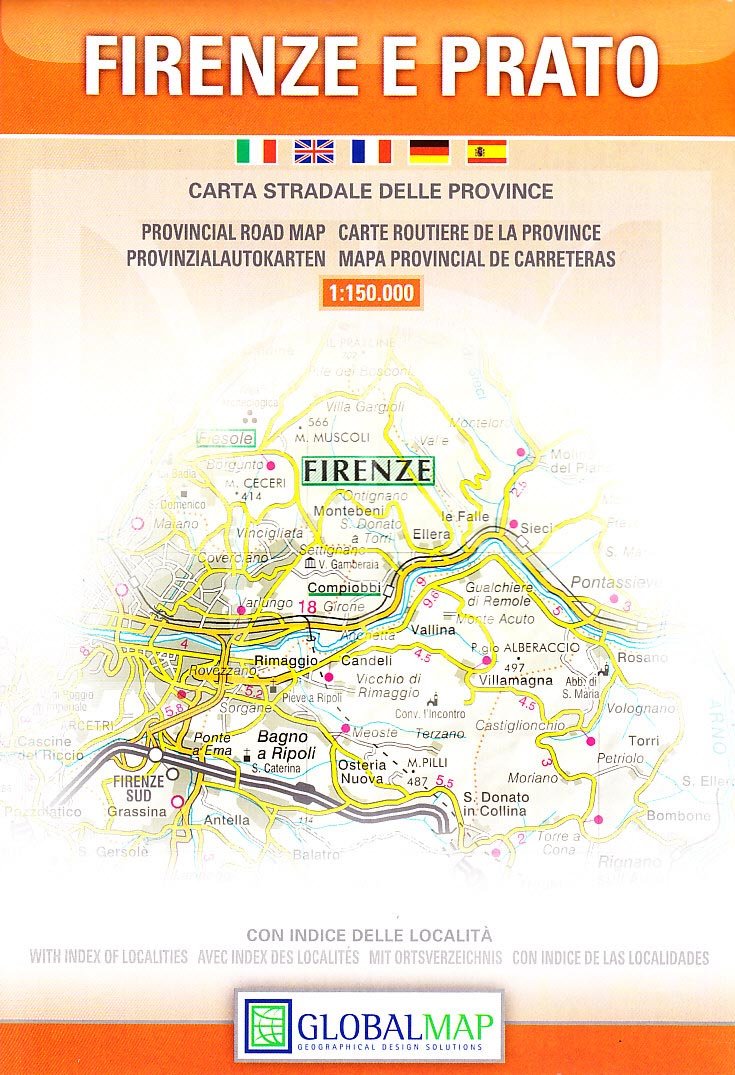 Firenze, Prato. Carta stradale della provincia 1:150.000 (Carte stradali provinciali) Leisure, Home & Garden