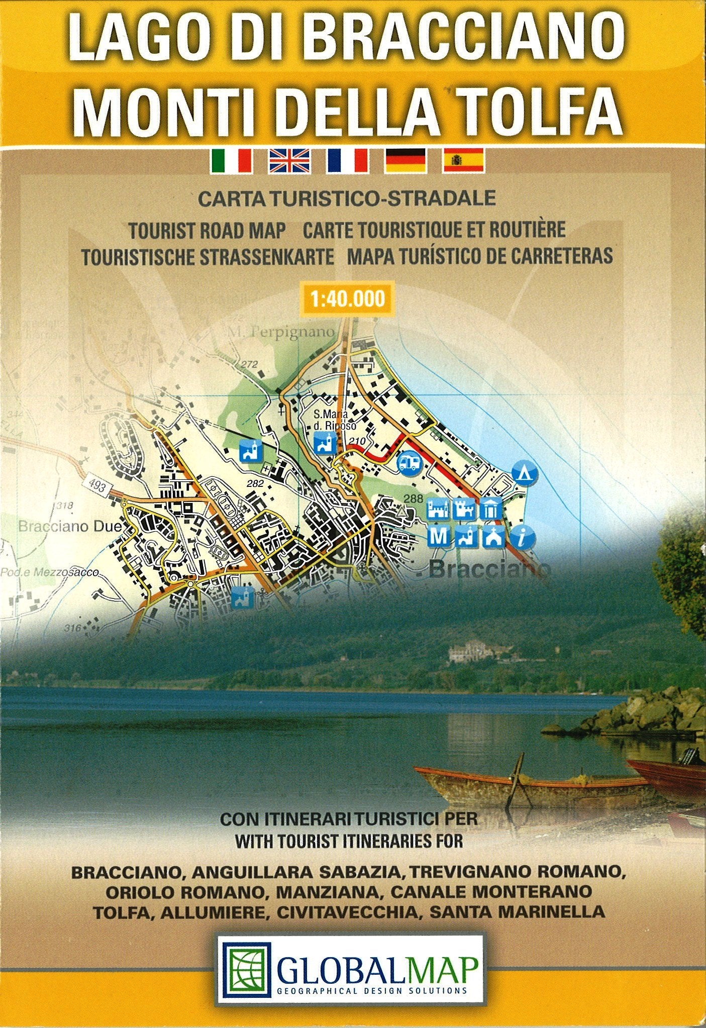 Lago di Bracciano - Monti della Tolfa 1 : 40.000 Maps & Plans