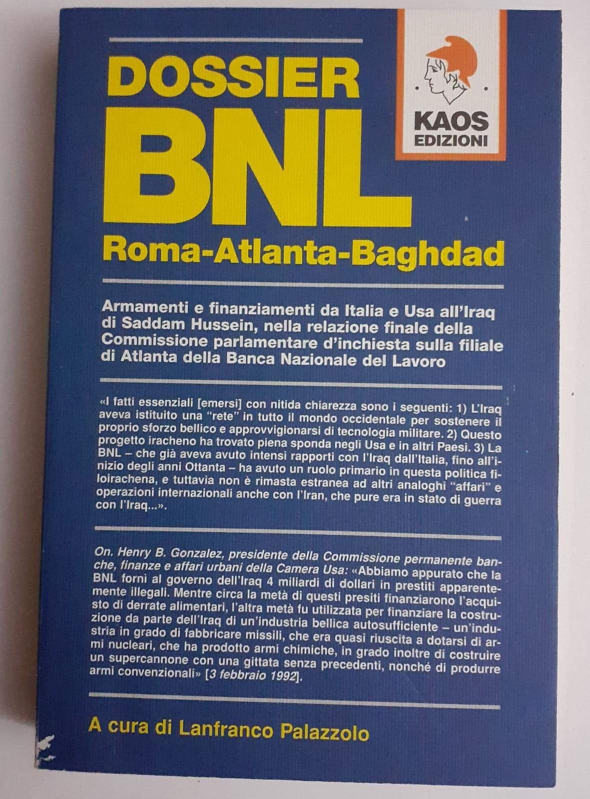 Dossier BNL Roma-Atlanta-Baghdad book
