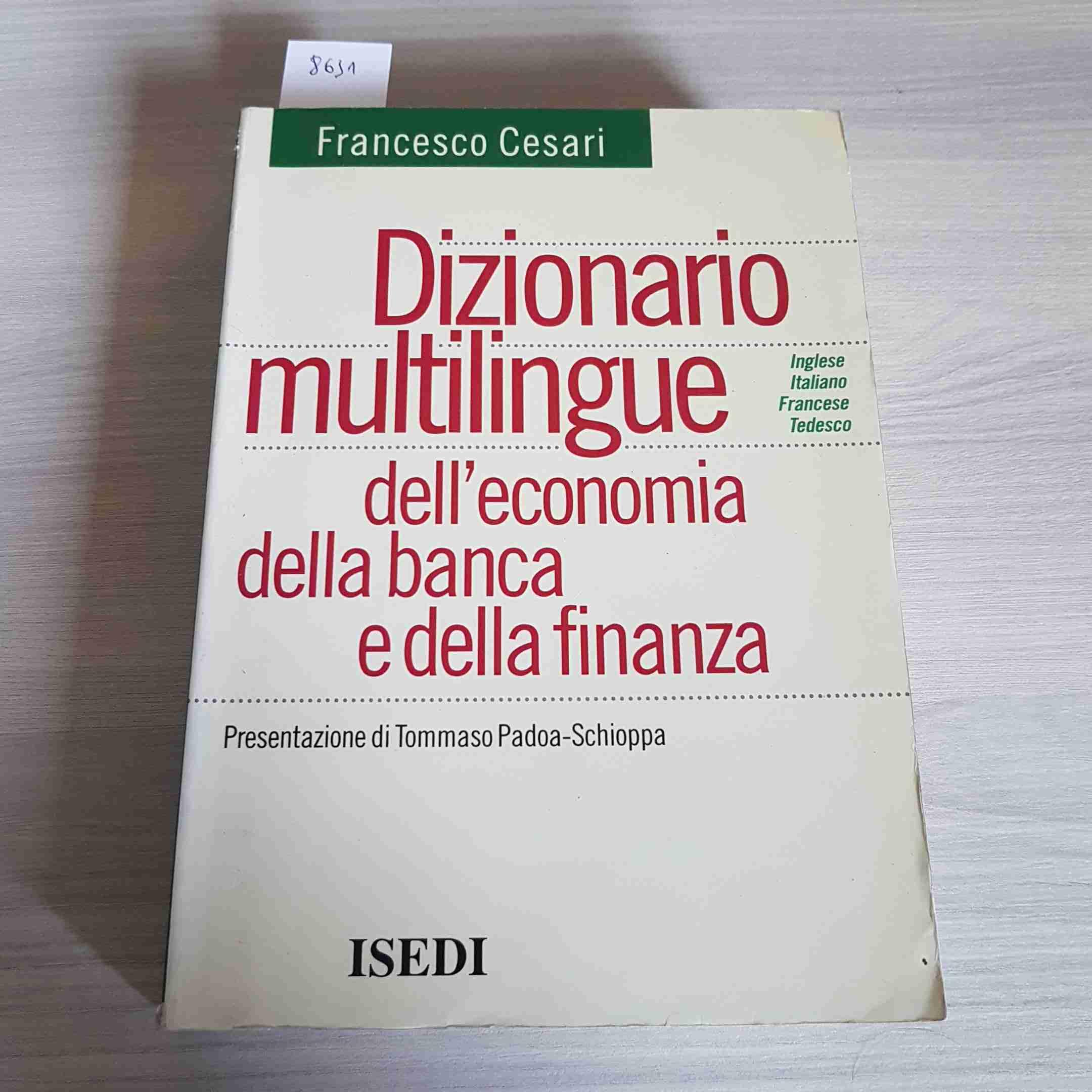 Dizionario multilingue dell'economia, della banca e della finanza book