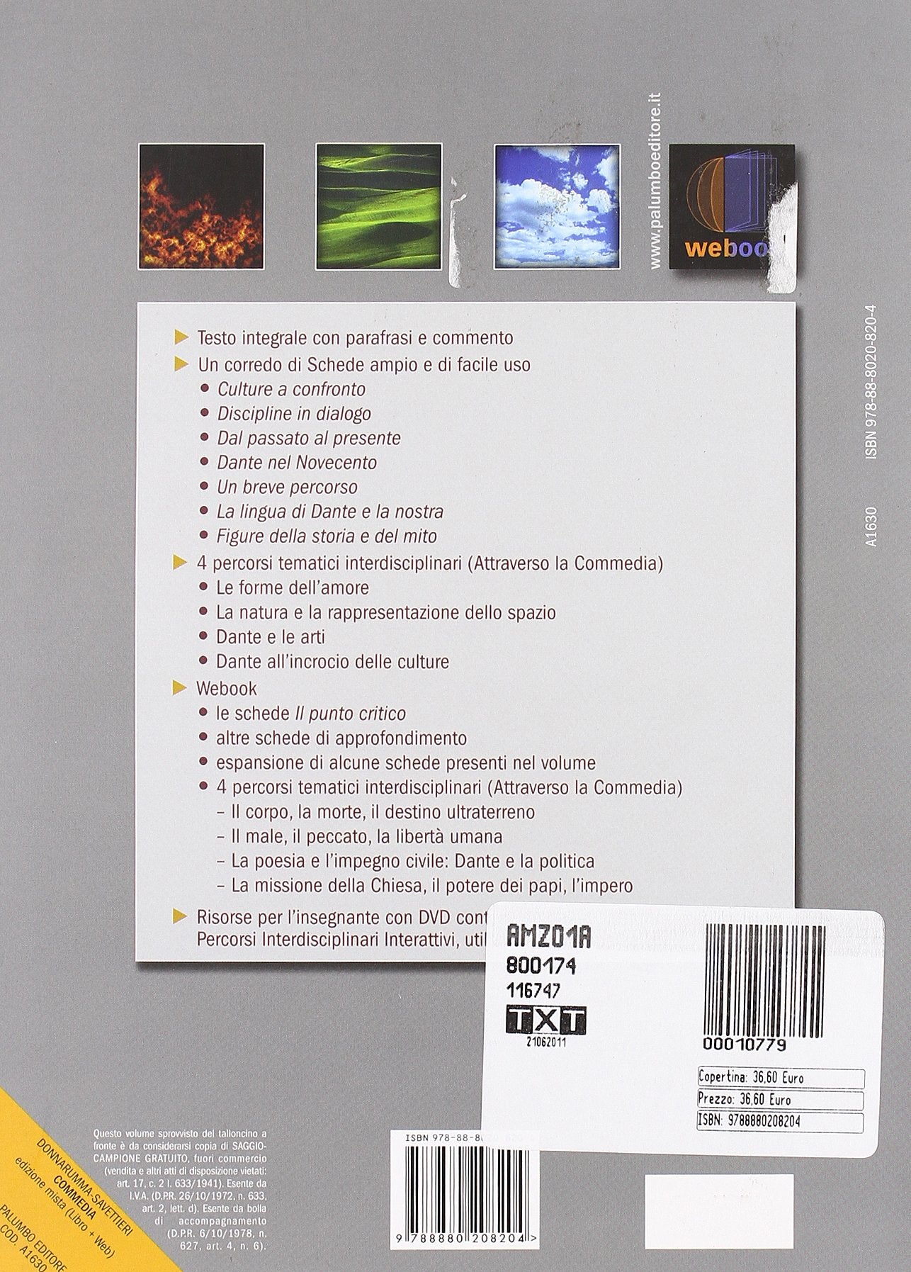 La Divina Commedia. Testi letterari, strumenti didattici, percorsi interdisciplinari. Con espansione online Professional & Reference Books