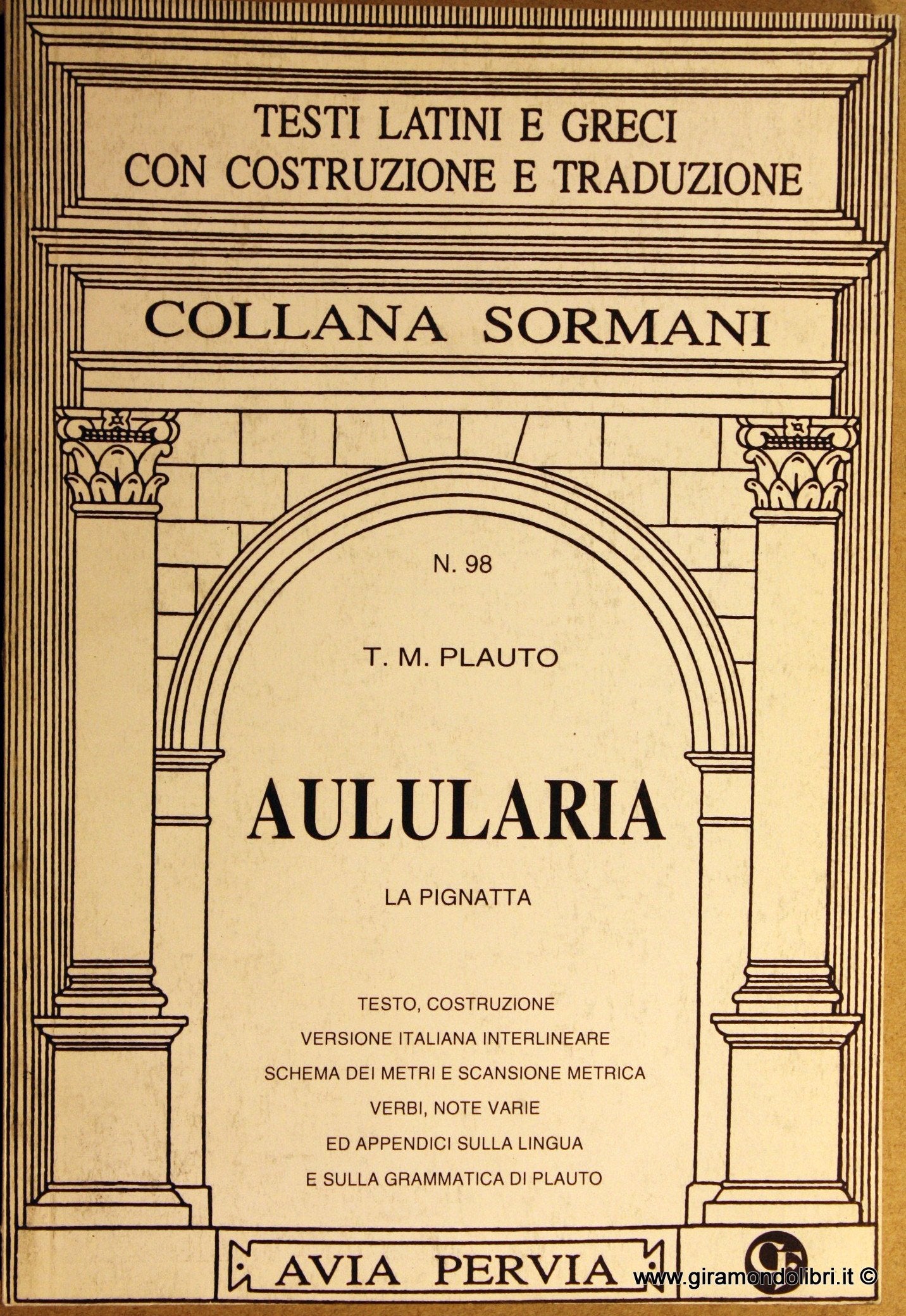 Aulularia-La pignatta (Sormani.Classici latini) Contemporary literature