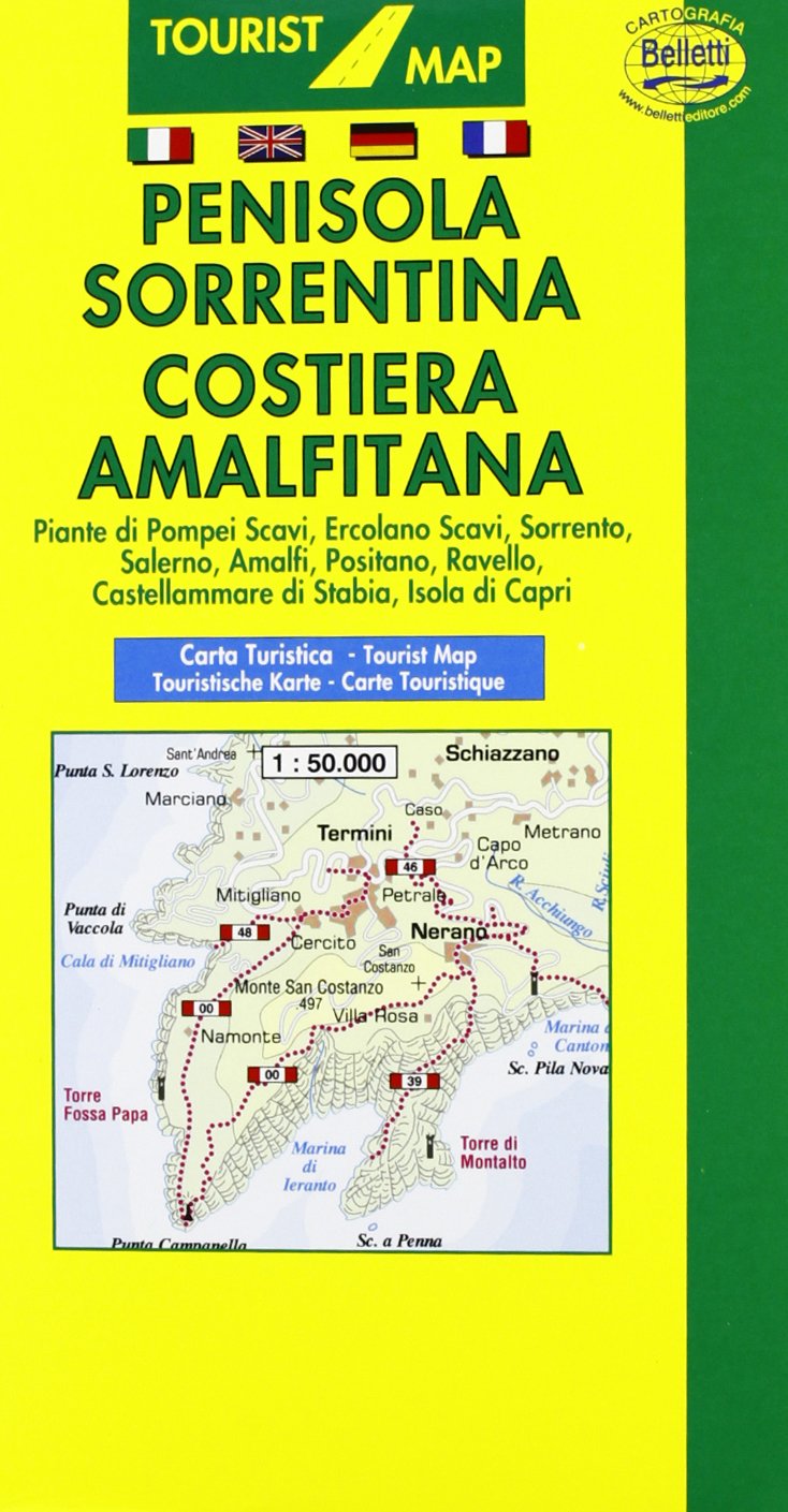 Penisola sorrentina. Costiera amalfitana 1:50.000. Con guida turistica Leisure, Home & Garden