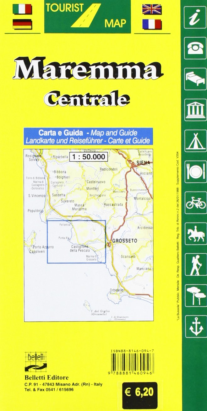Maremma centrale 1:50.000 (Carte turistiche) Leisure, Home & Garden