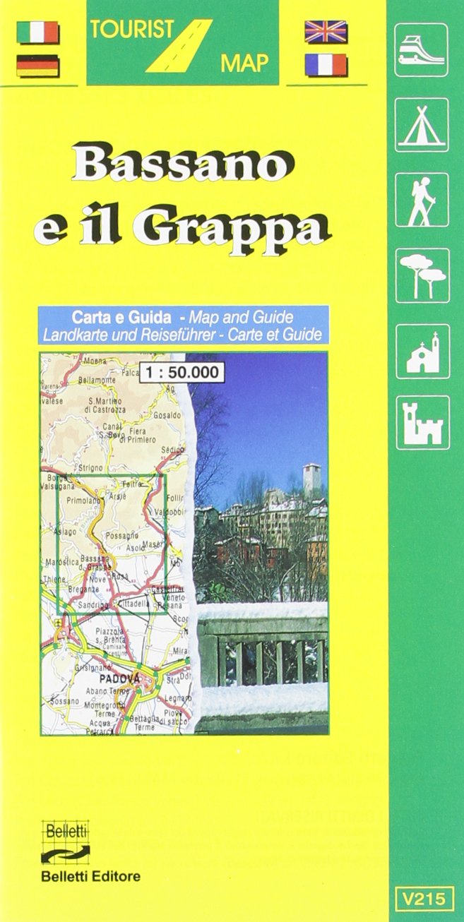 Bassano. Il Grappa 1:50.000. Con guida turistica Leisure, Home & Garden