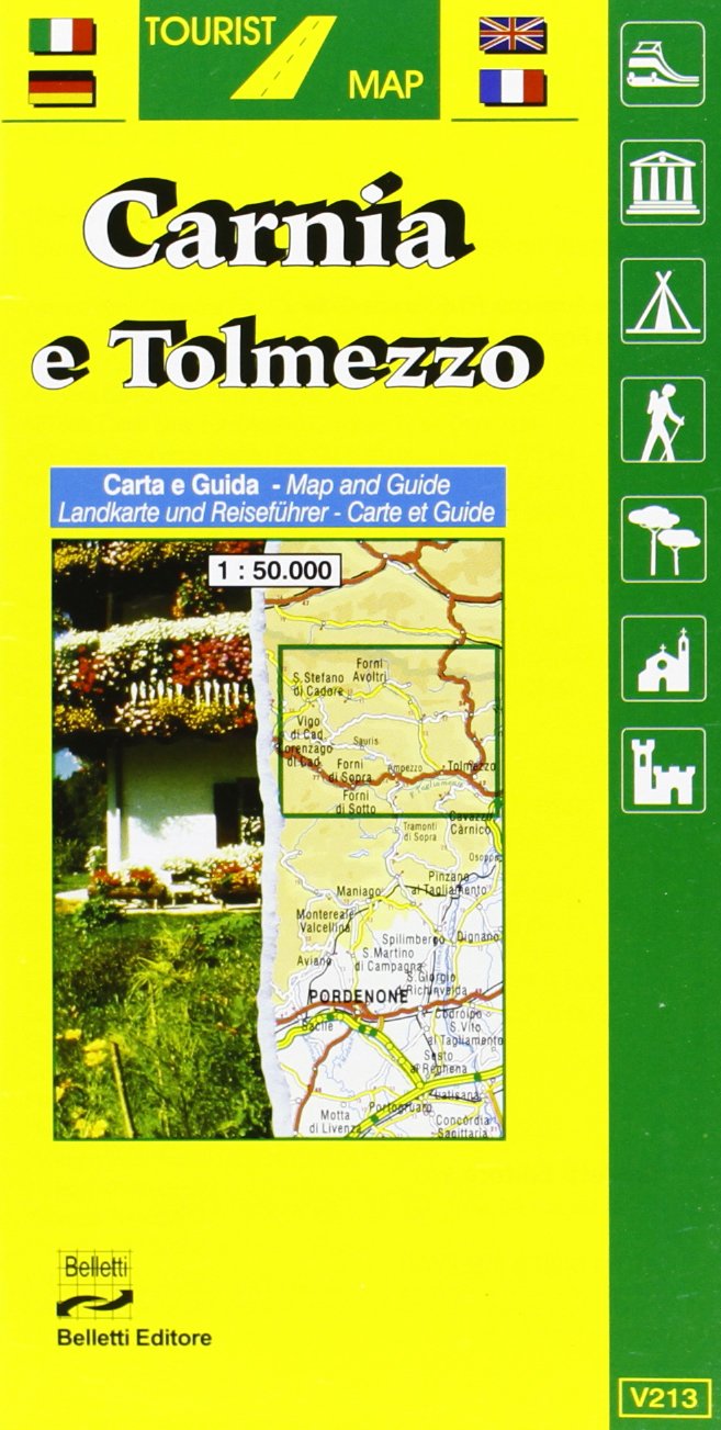 Carnia. Tolmezzo 1:50.000. Con guida turistica book