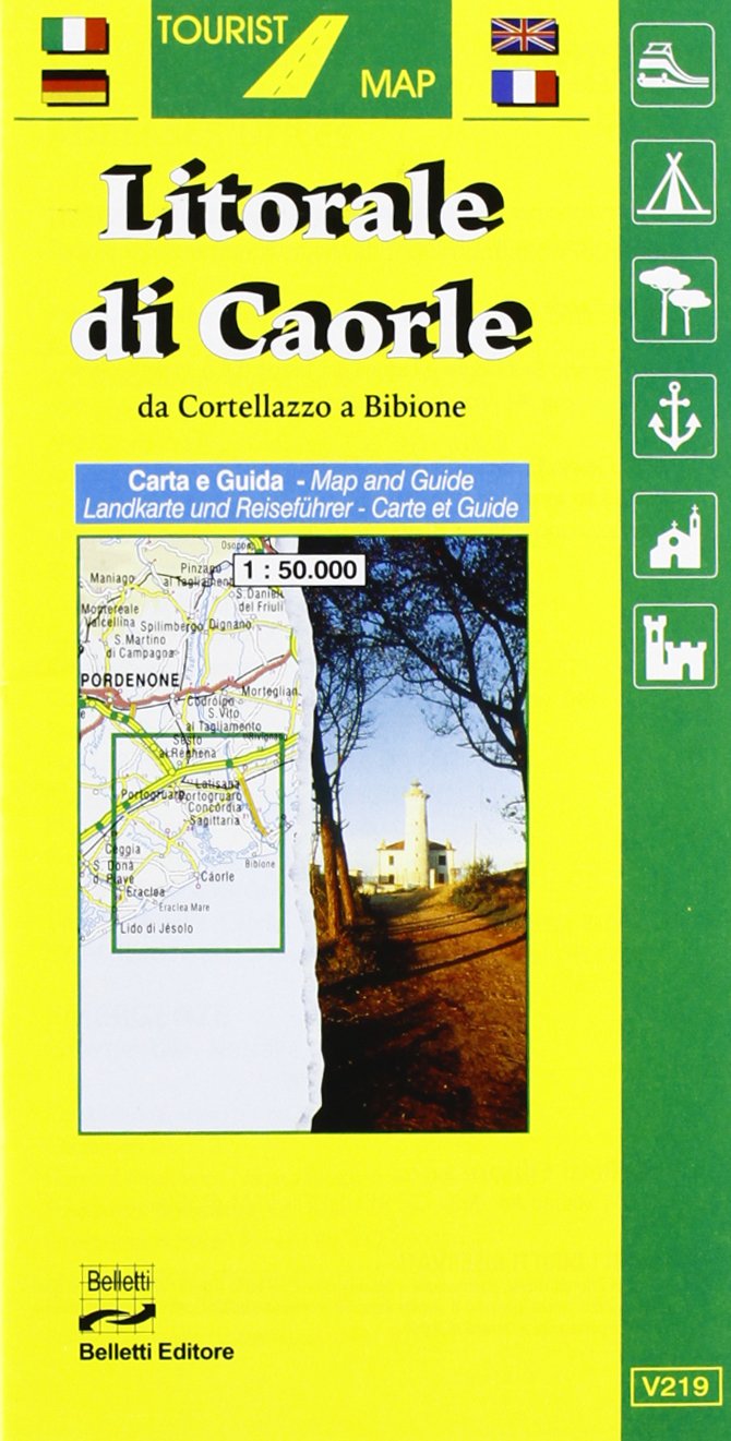 Litorale di Caorle da Cortellazzo a Bibione 1:50.000 (Tourist map) Leisure, Home & Garden