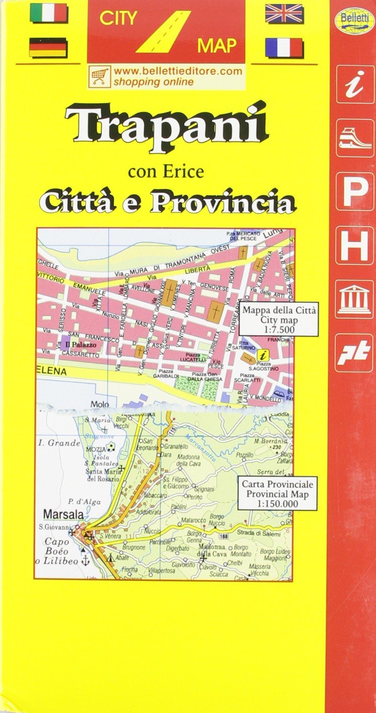 Trapani. Con Erice 1:7.500 (Piante di città. City map) Leisure, Home & Garden