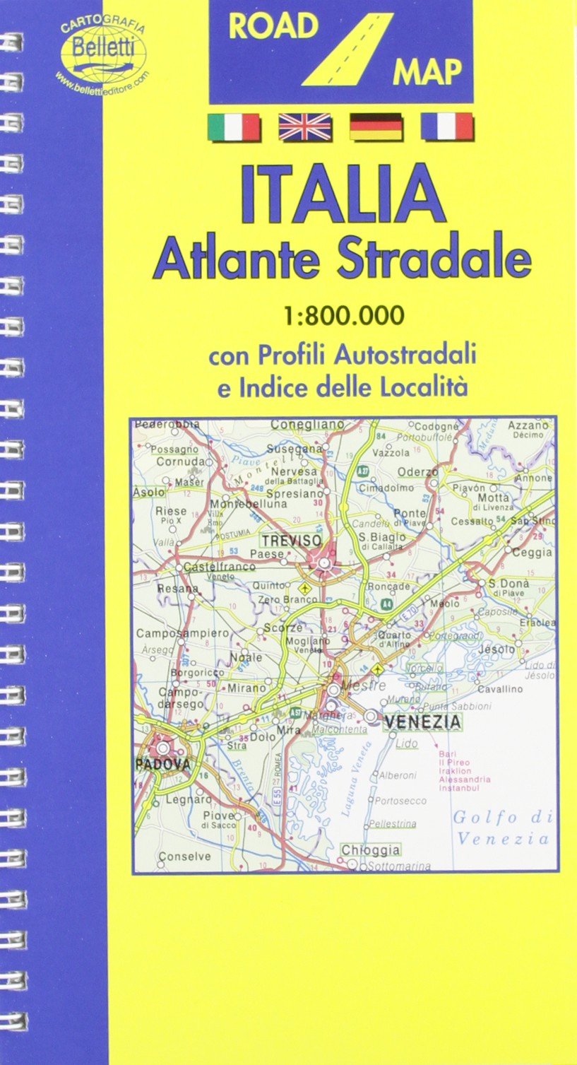 Italia. Atlante stradale 1:800.000. Con profili autostradali e indice delle località Leisure, Home & Garden
