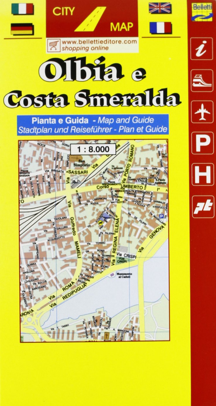 Olbia e costa Smeralda 1:8.000/1:75.000 book