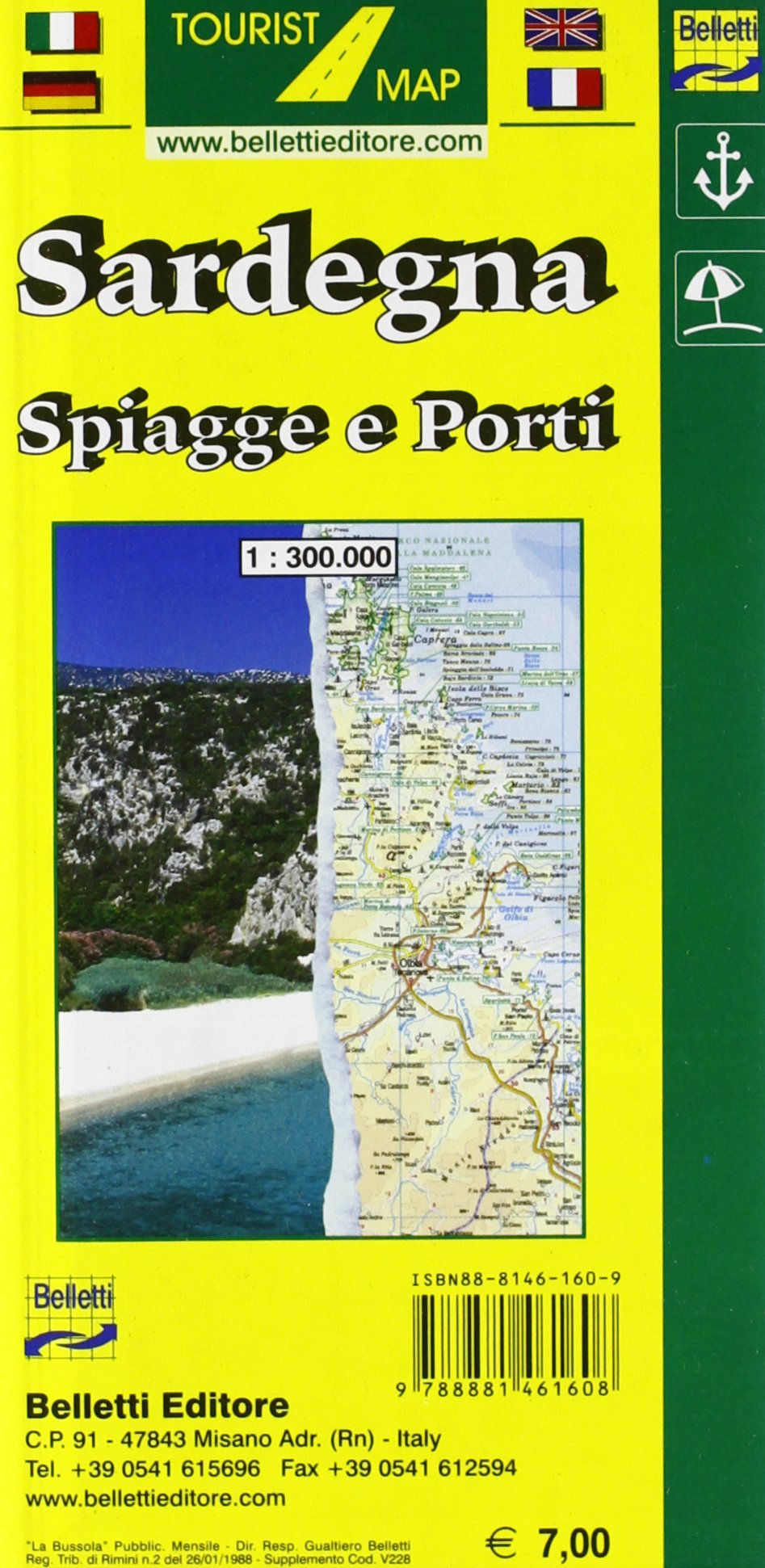 Sardegna. Spiagge e porti 1:300.000 book