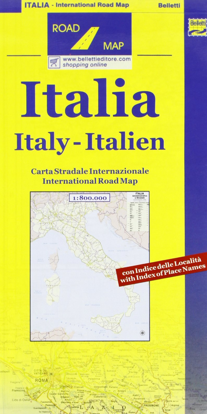 Italia amministrativa e stradale 1:800.000 book