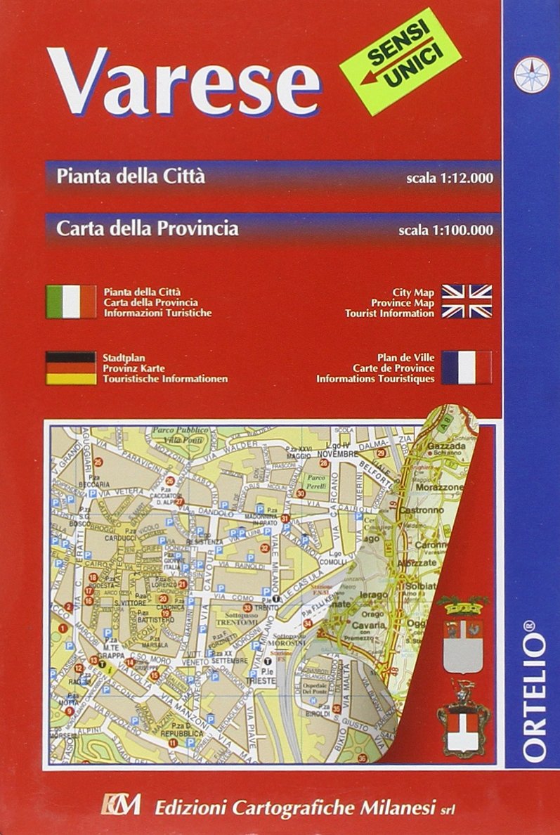 Varese. Pianta della città 1:12.000. Carta della provincia 1:100.000 Leisure, Home & Garden