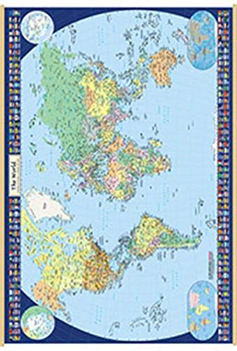 Mondo 70x50. Carta geografica amministrativa (carta murale plastificata) Leisure, Home & Garden